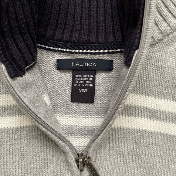 Boys Nautica Long Sleeved  Knit ¼ Zip Pullover - Picture 2 of 4